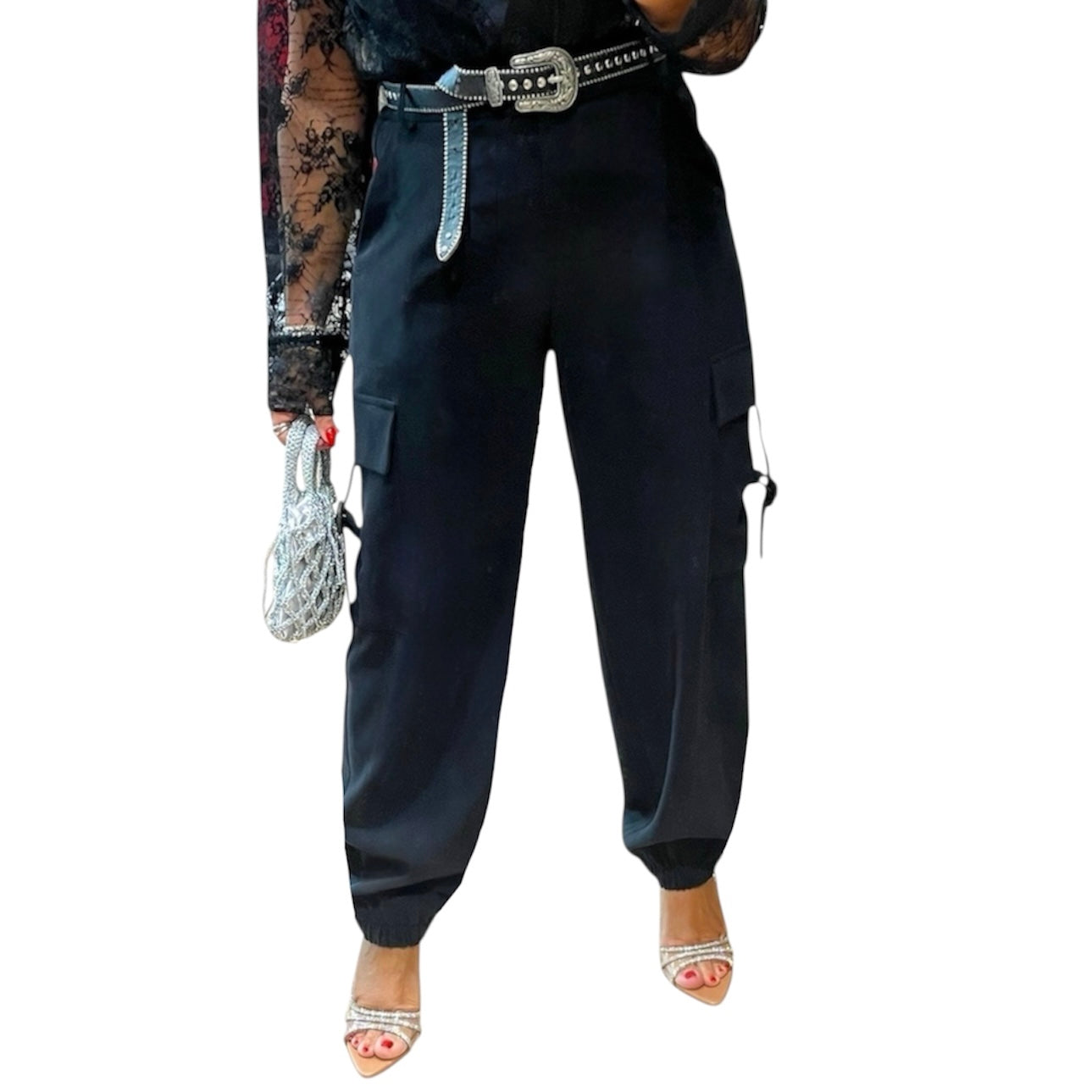 MARYLEY PANTALONE CARGO NERO