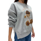 KONTATTO FELPA BEAR GRIGIO