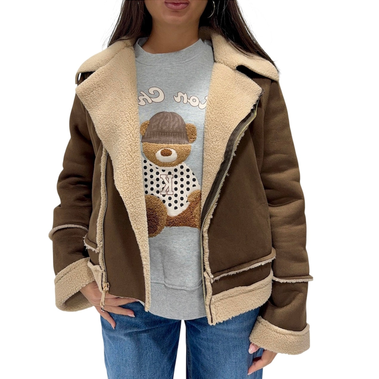 VICKYMOOD GIUBBOTTO ROCK MORO