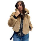 LOKITA GIUBBOTTO BOMBER ECOFUR MIELE