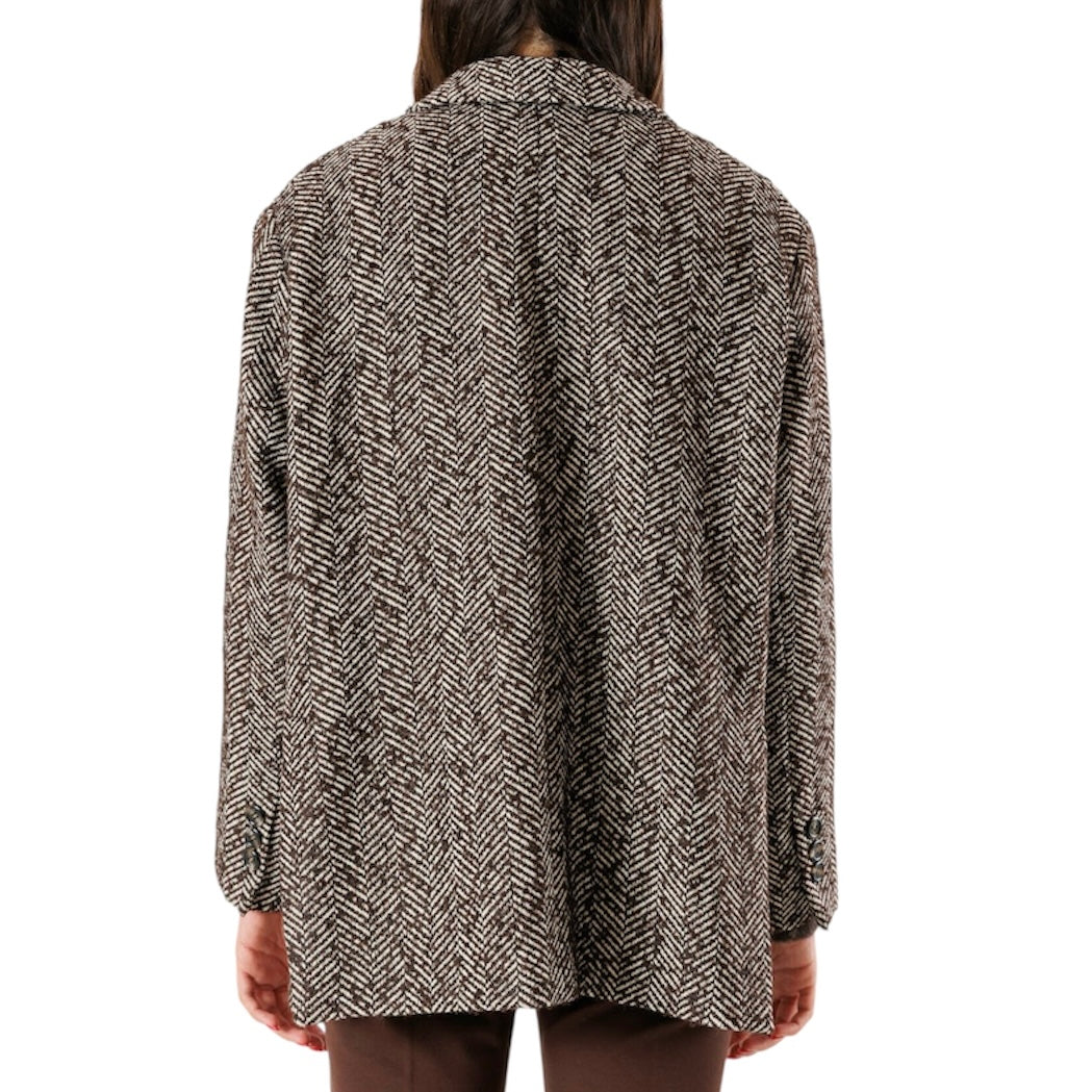 KONTATTO GIACCA CAPPOTTO SPIGA MORO