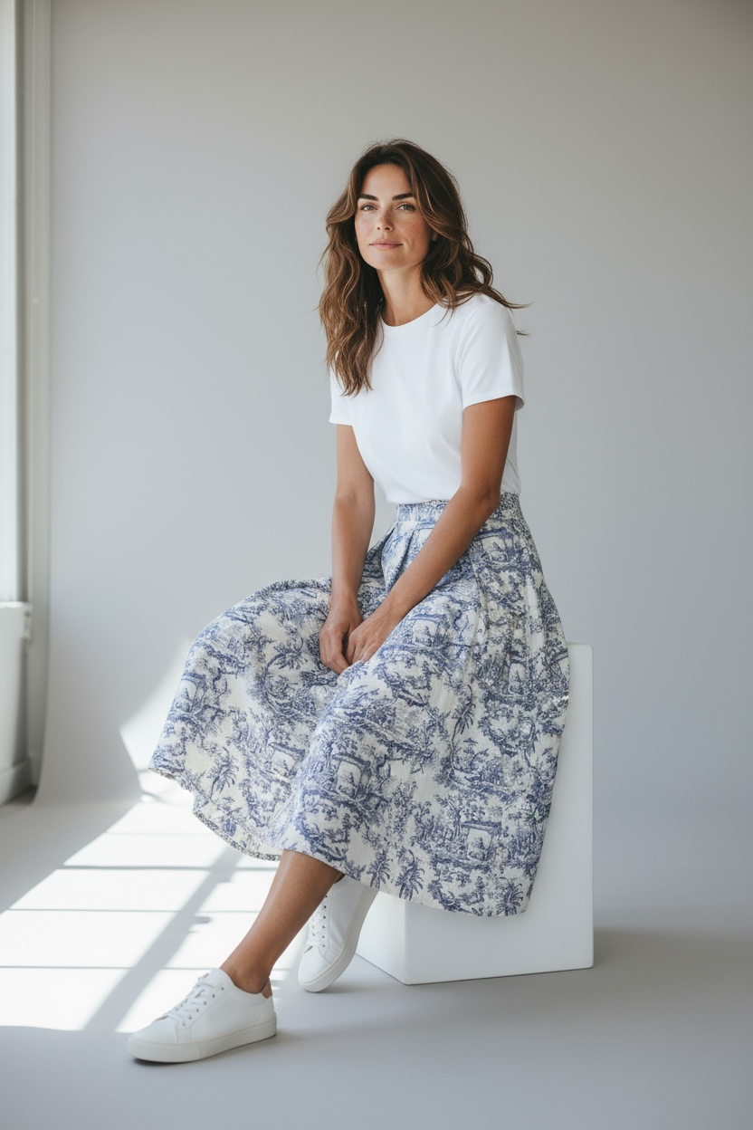 SARTORIA GONNA TOILE BLU