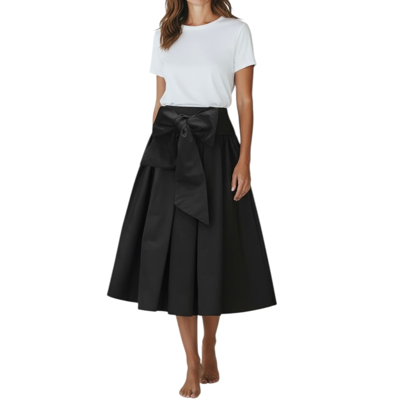 SARTORIA GONNA FIOCCO ECOLE NERO