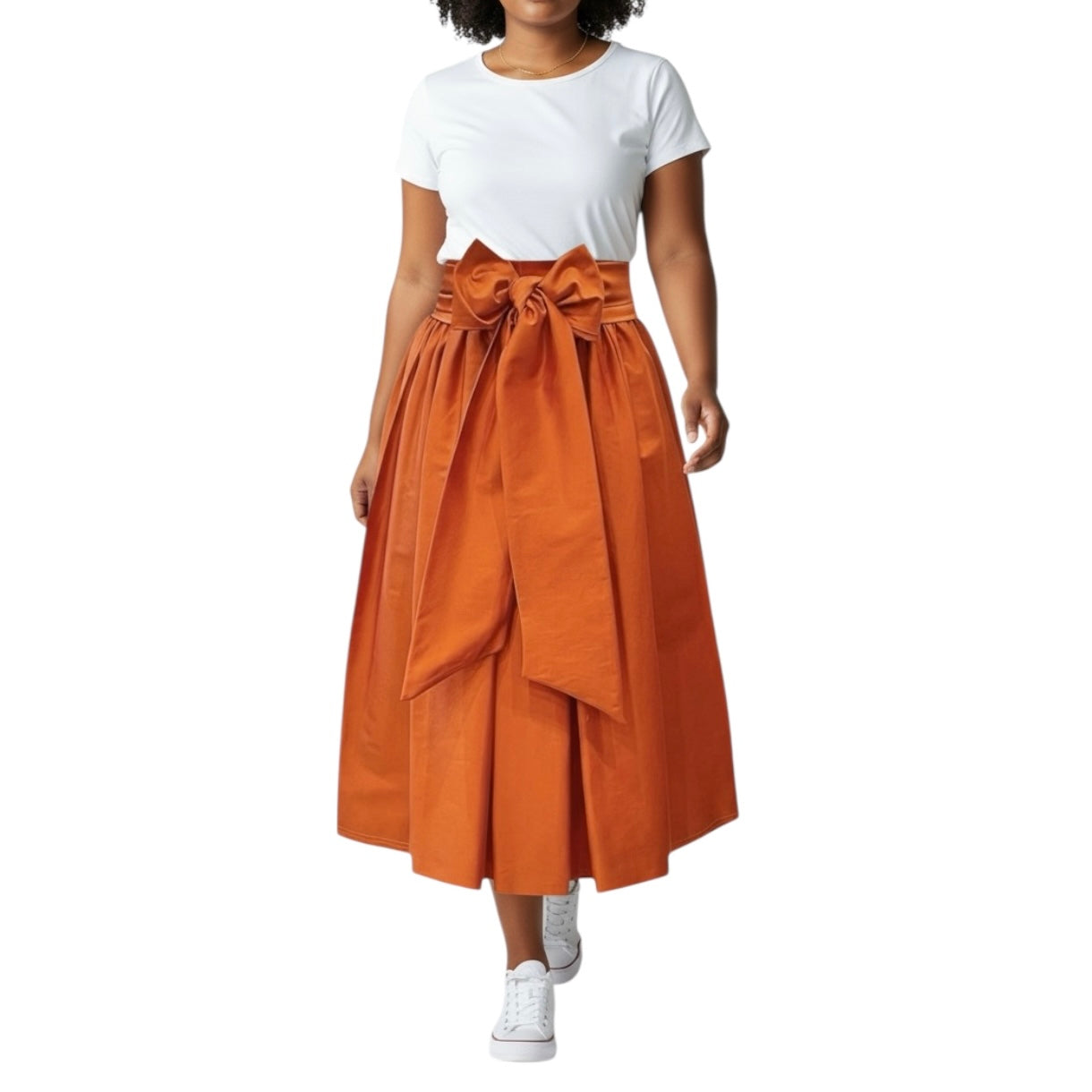 SARTORIA GONNA FIOCCO ECOLE ARANCIO