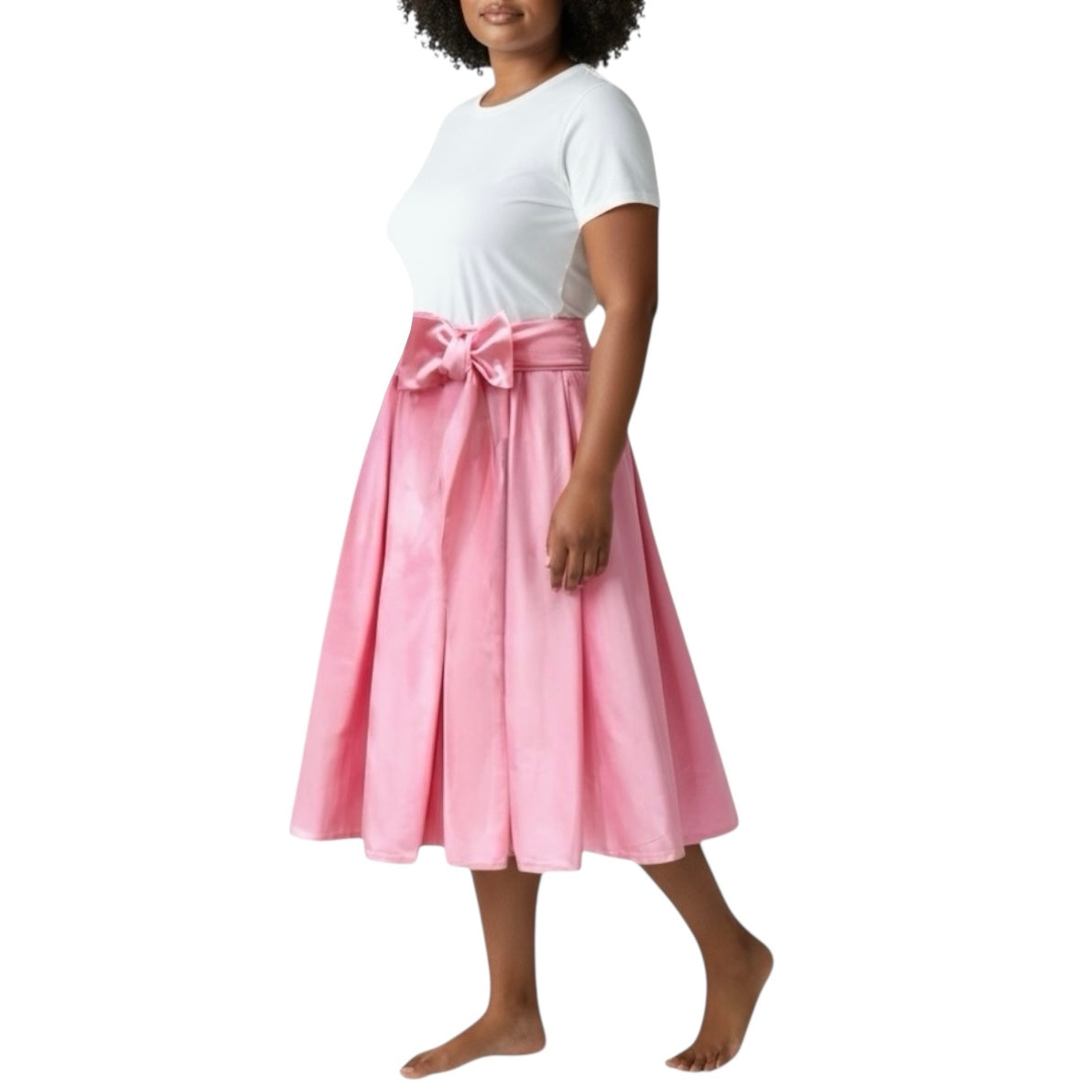 SARTORIA GONNA FIOCCO ECOLE ROSA