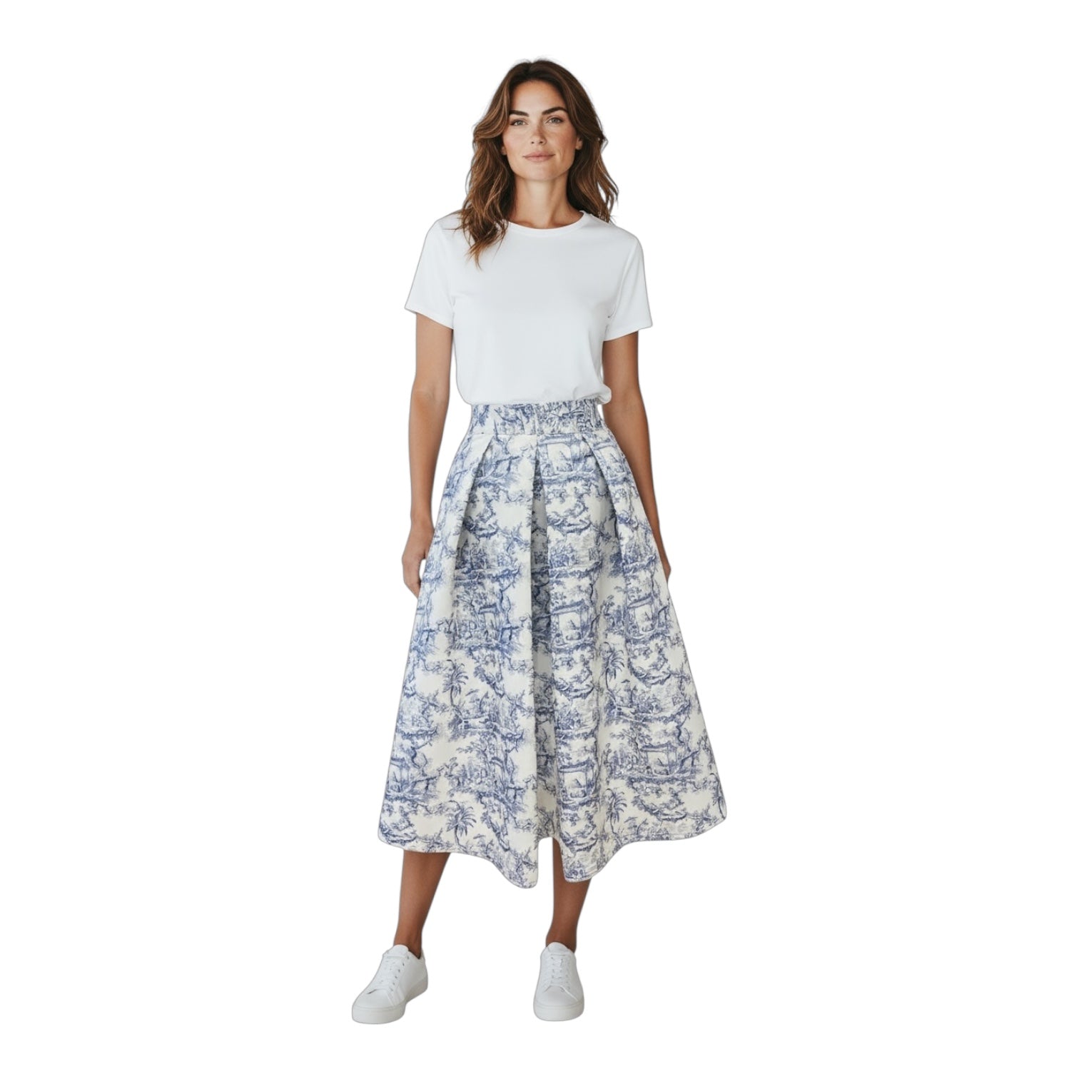 SARTORIA GONNA TOILE BLU