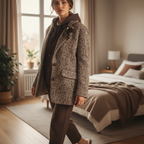 KONTATTO GIACCA CAPPOTTO SPIGA MORO