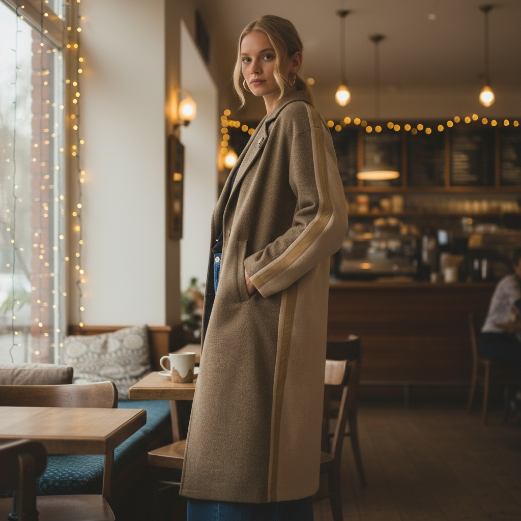 KONTATTO CAPPOTTO BICOLOR BURRO