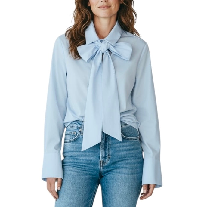 KONTATTO CAMICIA FIOCCO AZZURRO