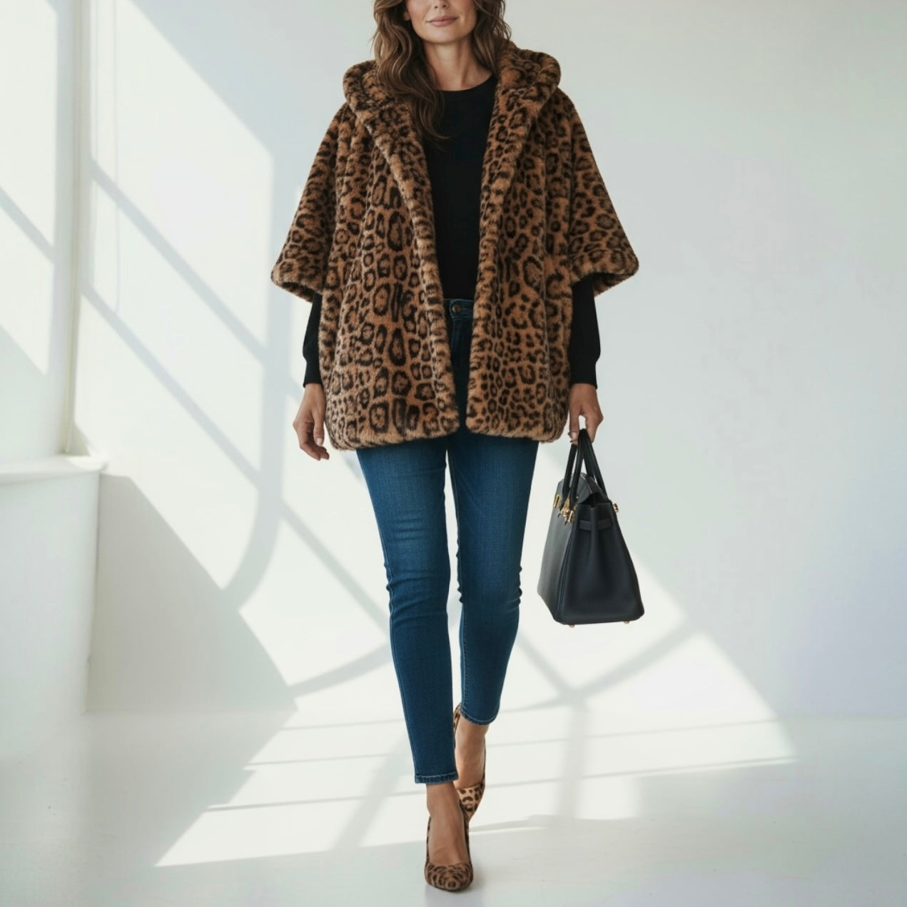 KONTATTO ECOFUR LEOPARD MORO