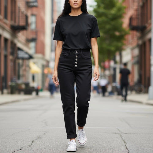 JETAIME JEANS BOTTON NERO