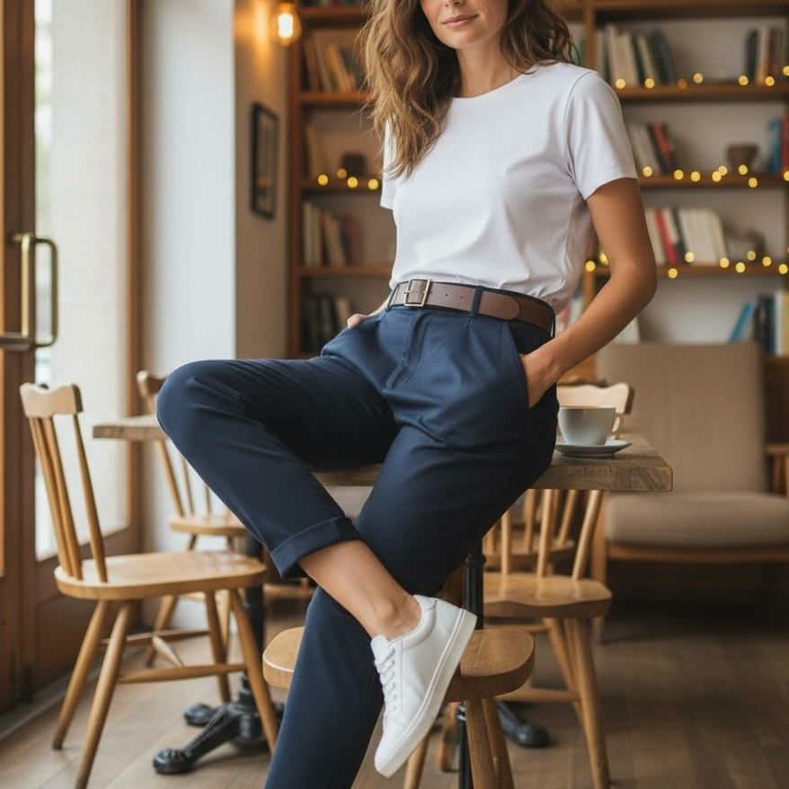 KONTATTO PANTALONE CHINO BLU