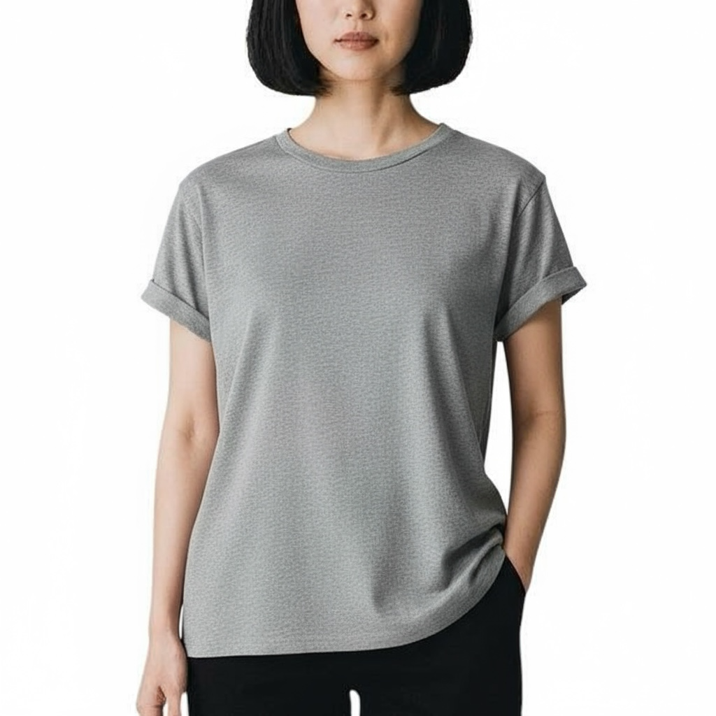 SOUTHLAB T-SHIRT BASIC OVER GRIGIO MÉLANGE