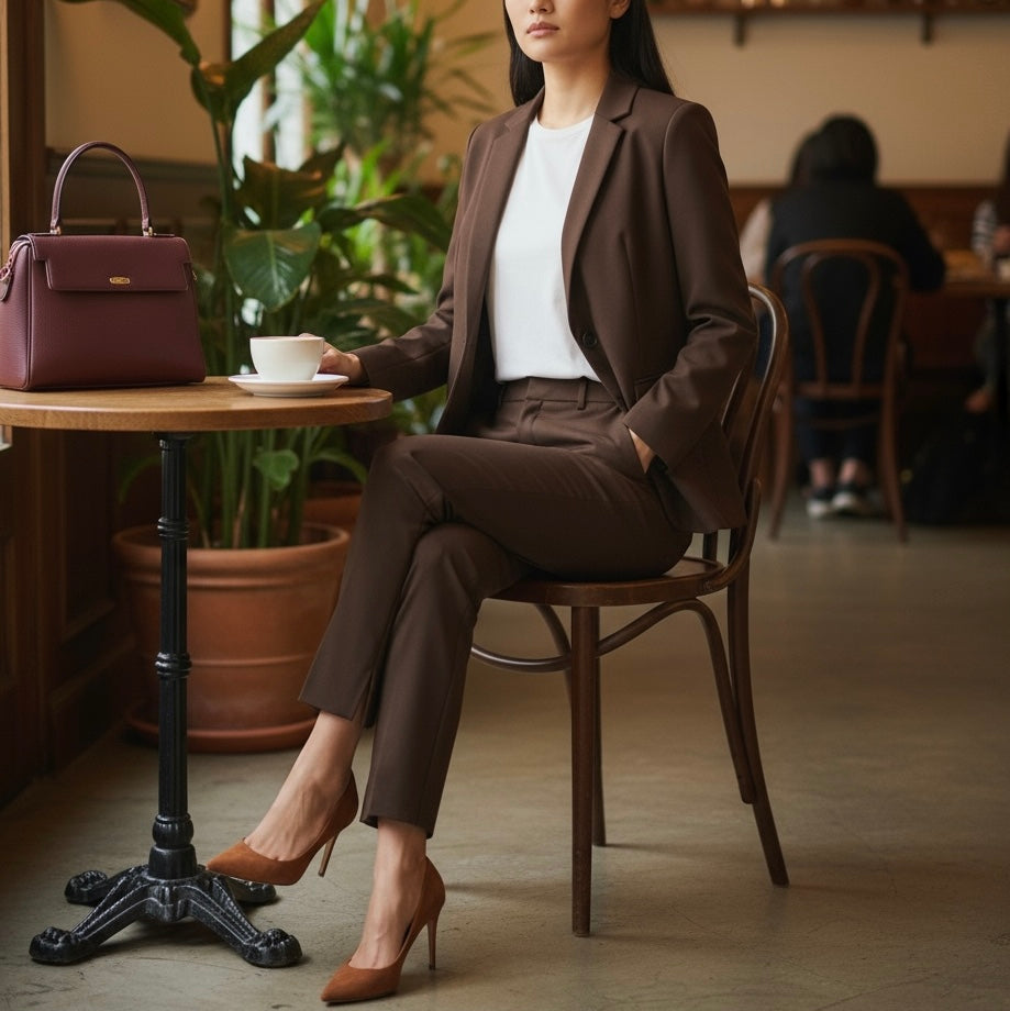 ONICA PANTALONE SIGARETTE MORO