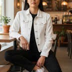 JETAIME GIUBBOTTO GRAL DENIM WHITE