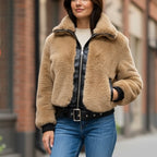 LOKITA GIUBBOTTO BOMBER ECOFUR MIELE