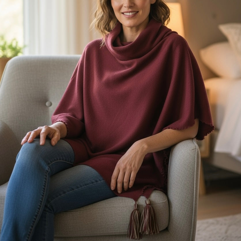 JETAIME PONCHO BORDEAUX