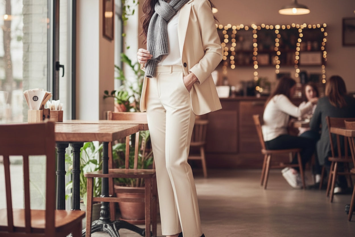 ONICA PANTALONE TROMBETTA PANNA