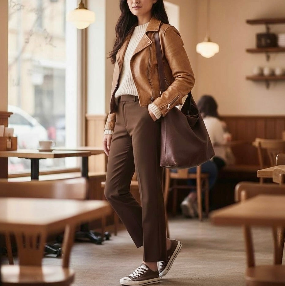 ONICA PANTALONE TROMBETTA MORO