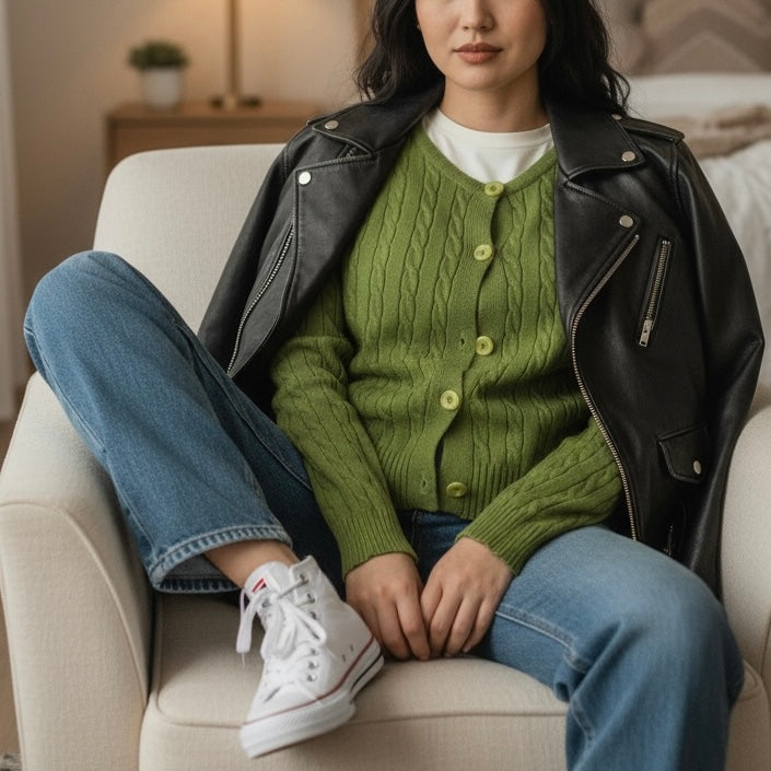 SOUTHLAB CARDIGAN RALPH VERDE OLIO