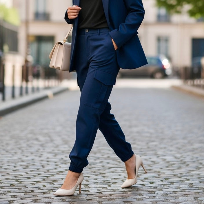 FUEGO PANTALONI CARGO BLU