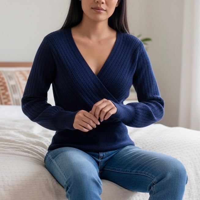 SOUTHLAB PULL KIMONO BLU