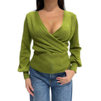 SOUTHLAB PULL KIMONO VERDE OLIO