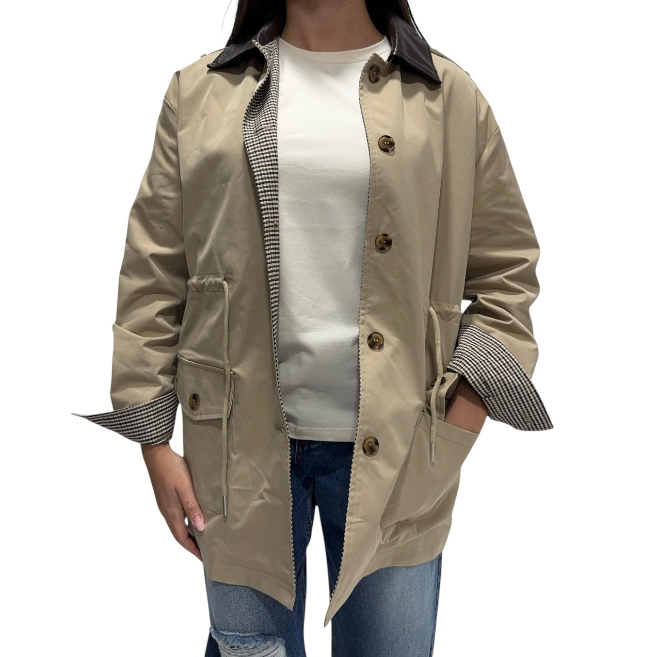 KONTATTO GIUBBOTTO CABAN BEIGE