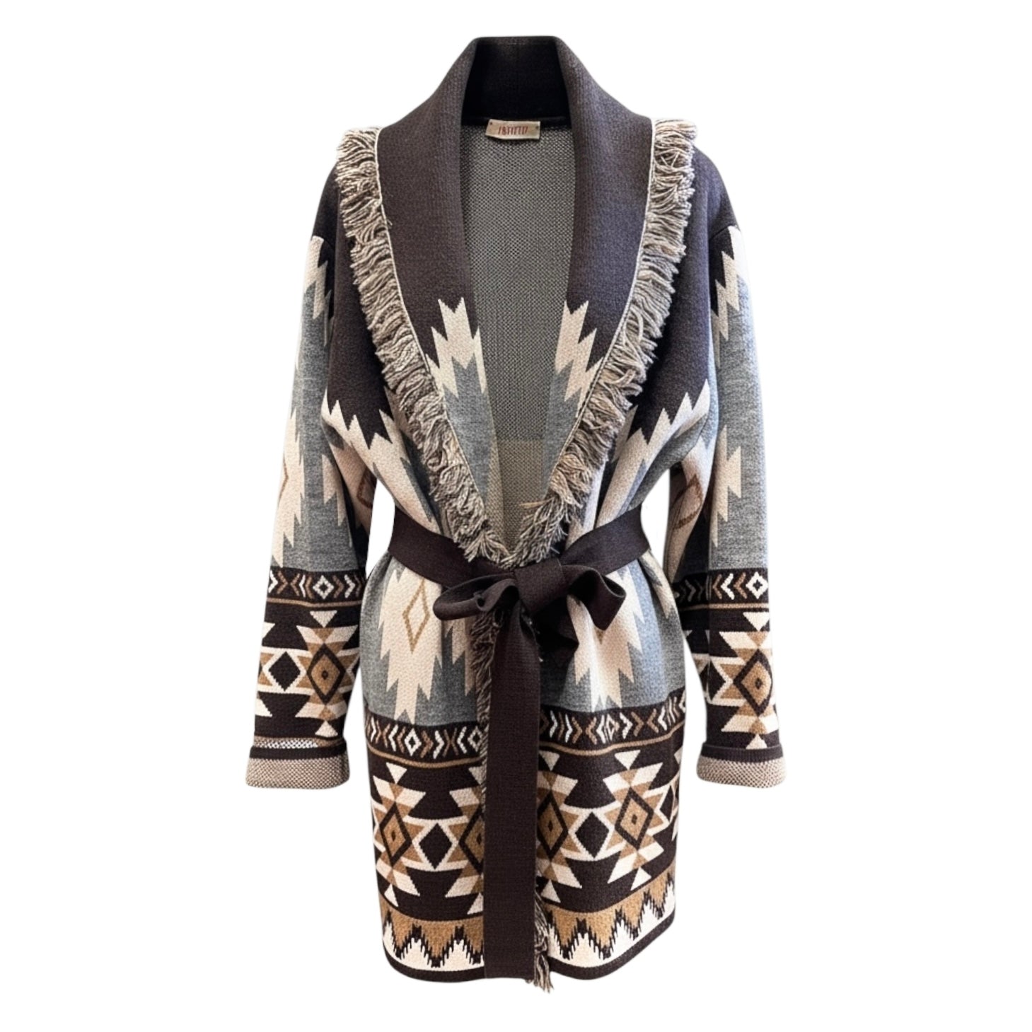 KONTATTO CARDIGAN AZTECO MORO