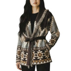 KONTATTO CARDIGAN AZTECO MORO