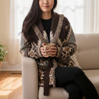 KONTATTO CARDIGAN AZTECO MORO