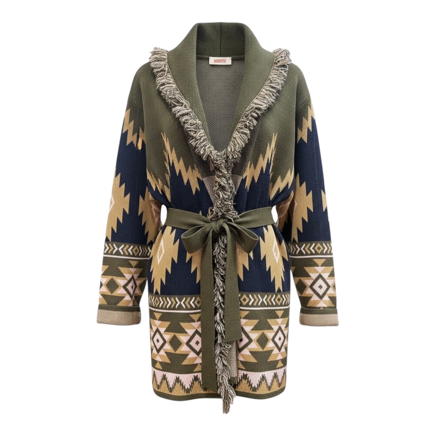 KONTATTO CARDIGAN AZTECO VERDE