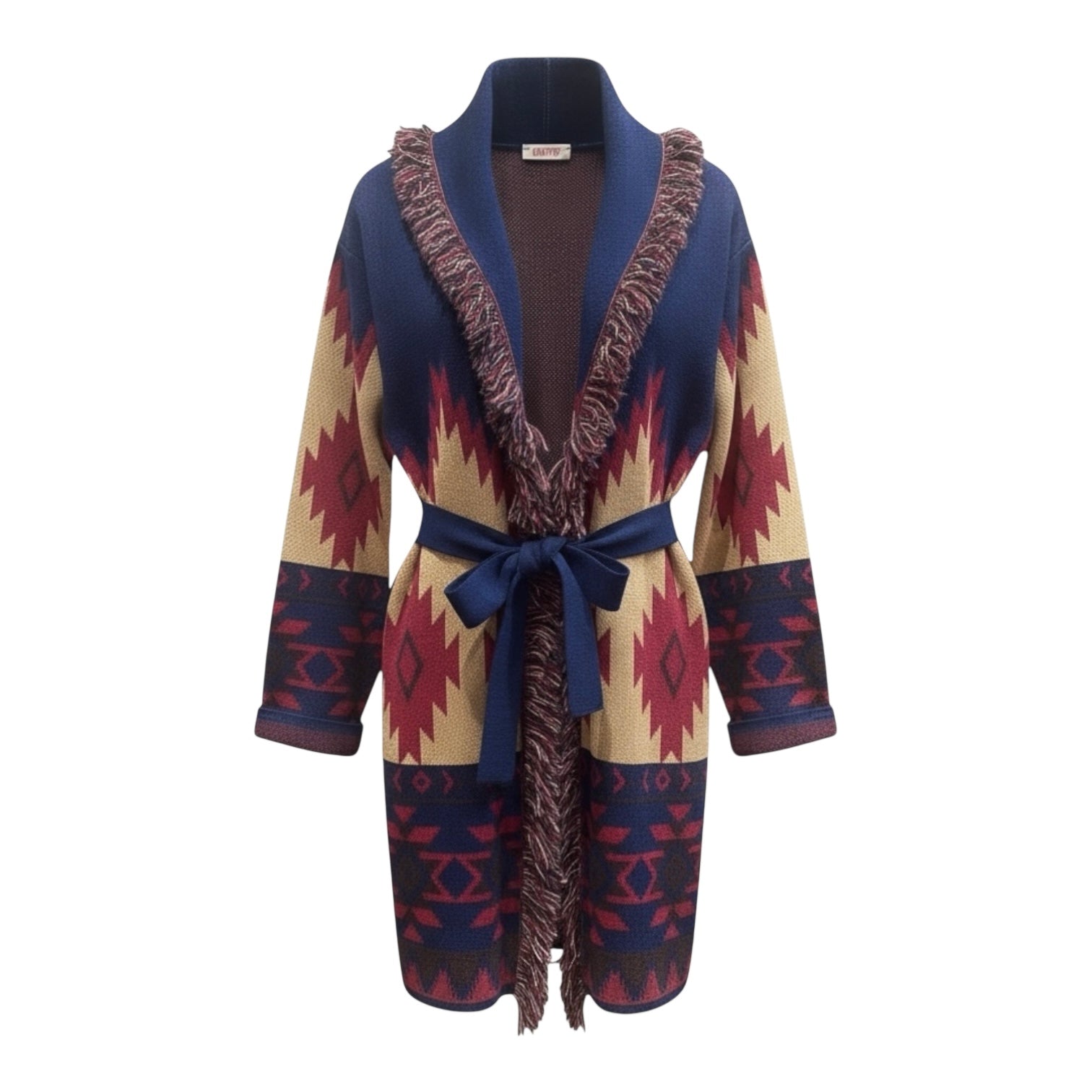 KONTATTO CARDIGAN AZTECO BLU