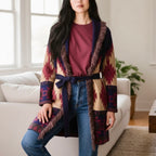 KONTATTO CARDIGAN AZTECO BLU