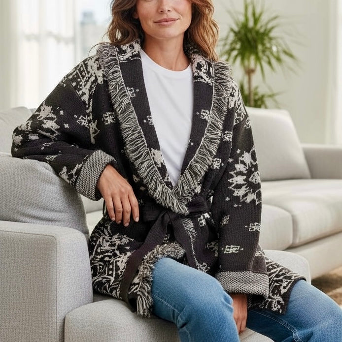 KONTATTO CARDIGAN NAVAJO MORO