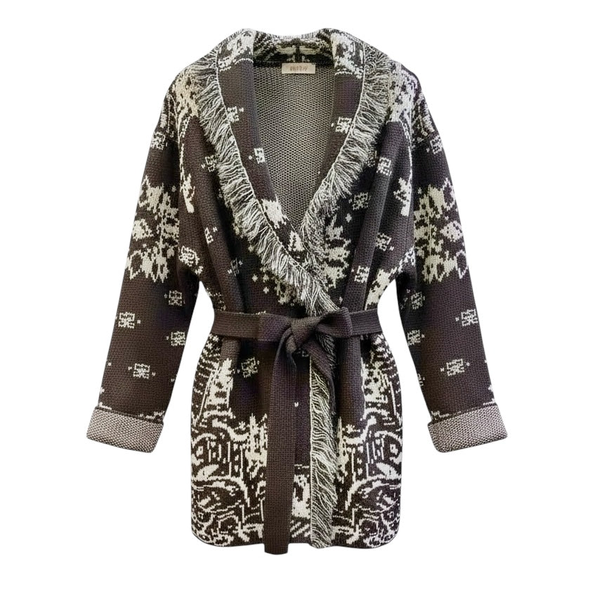 KONTATTO CARDIGAN NAVAJO MORO