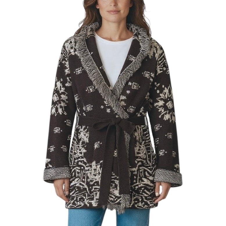 KONTATTO CARDIGAN NAVAJO MORO