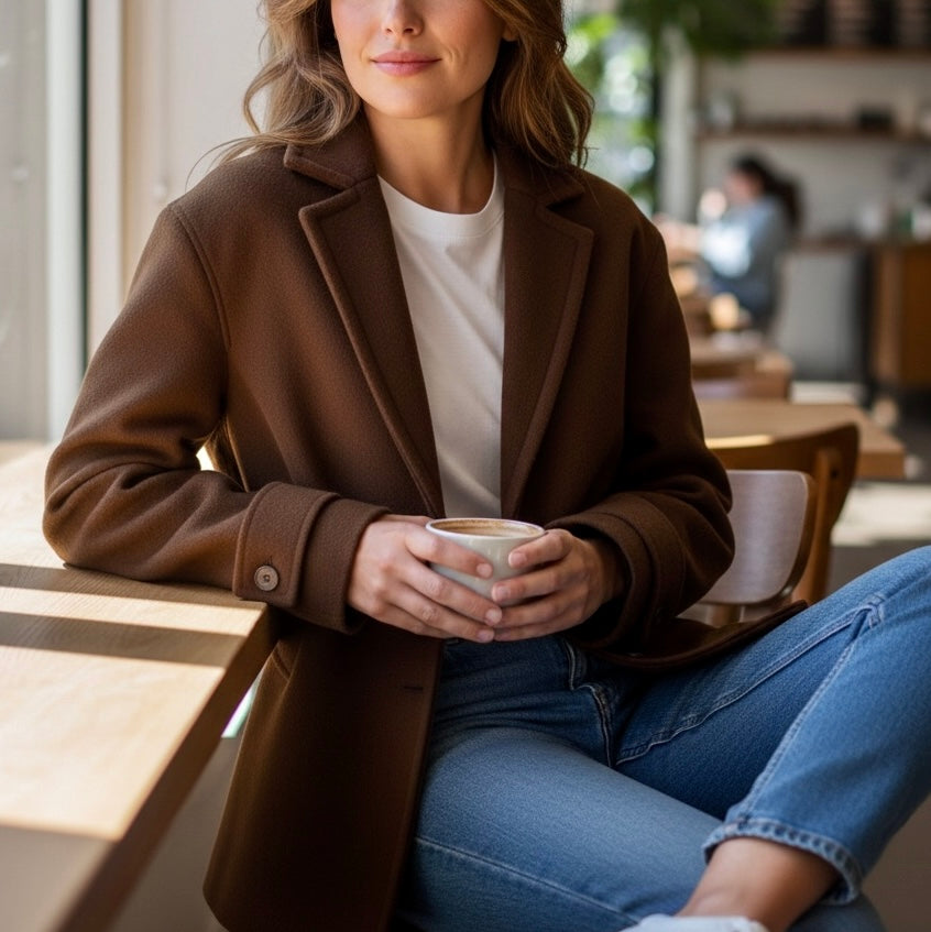 JEATIME CAPPOTTINO PEACOAT MORO