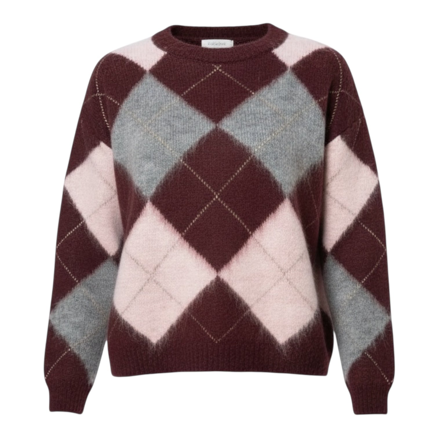 SOUTHLAB PULL ROMBI MOHAIR BORDEAUX