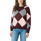 SOUTHLAB PULL ROMBI MOHAIR BORDEAUX