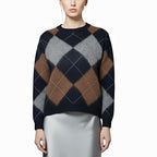 SOUTHLAB PULL ROMBI MOHAIR BLU