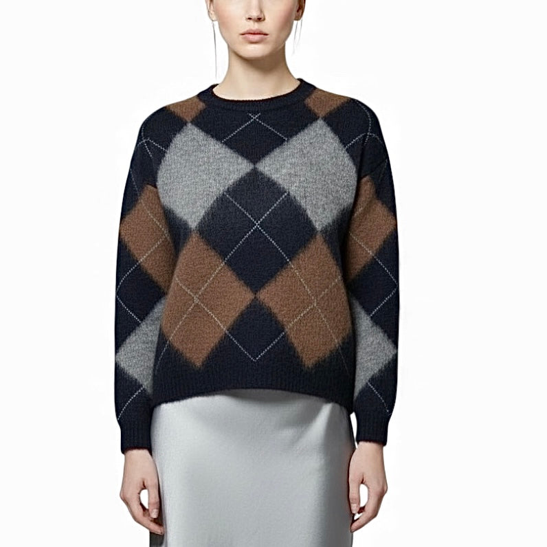 SOUTHLAB PULL ROMBI MOHAIR BLU