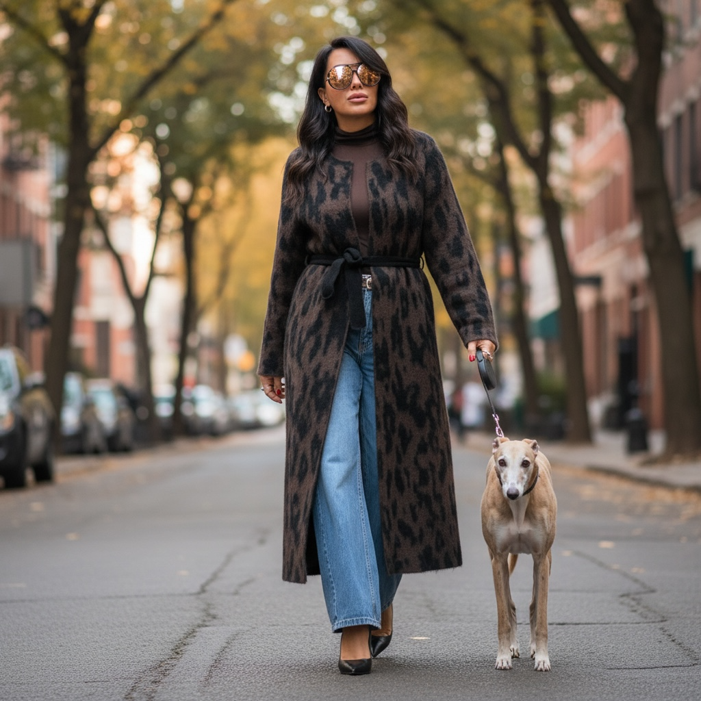 KONTATTO MAXI CARDIGAN MACULA MORO