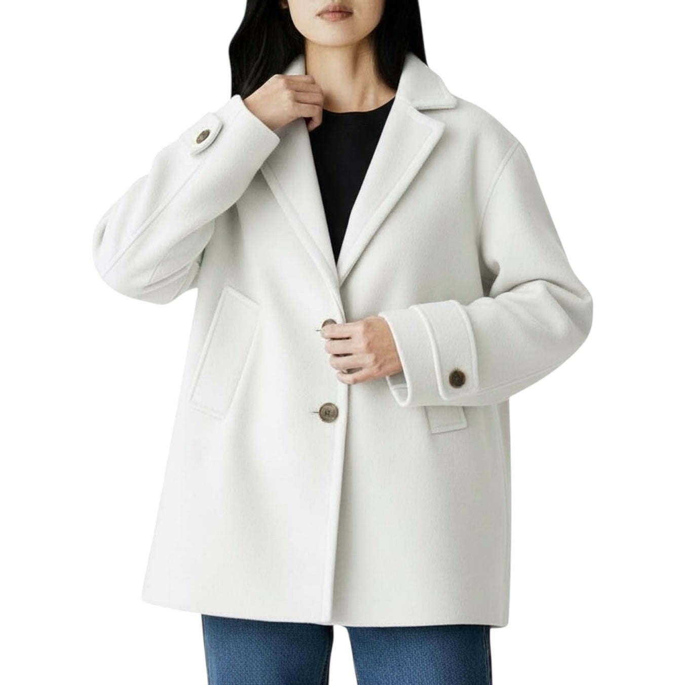 JEATIME CAPPOTTINO PEACOAT PANNA