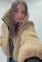 LOKITA GIUBBOTTO BOMBER ECOFUR MIELE