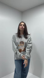 KONTATTO FELPA BEAR GRIGIO