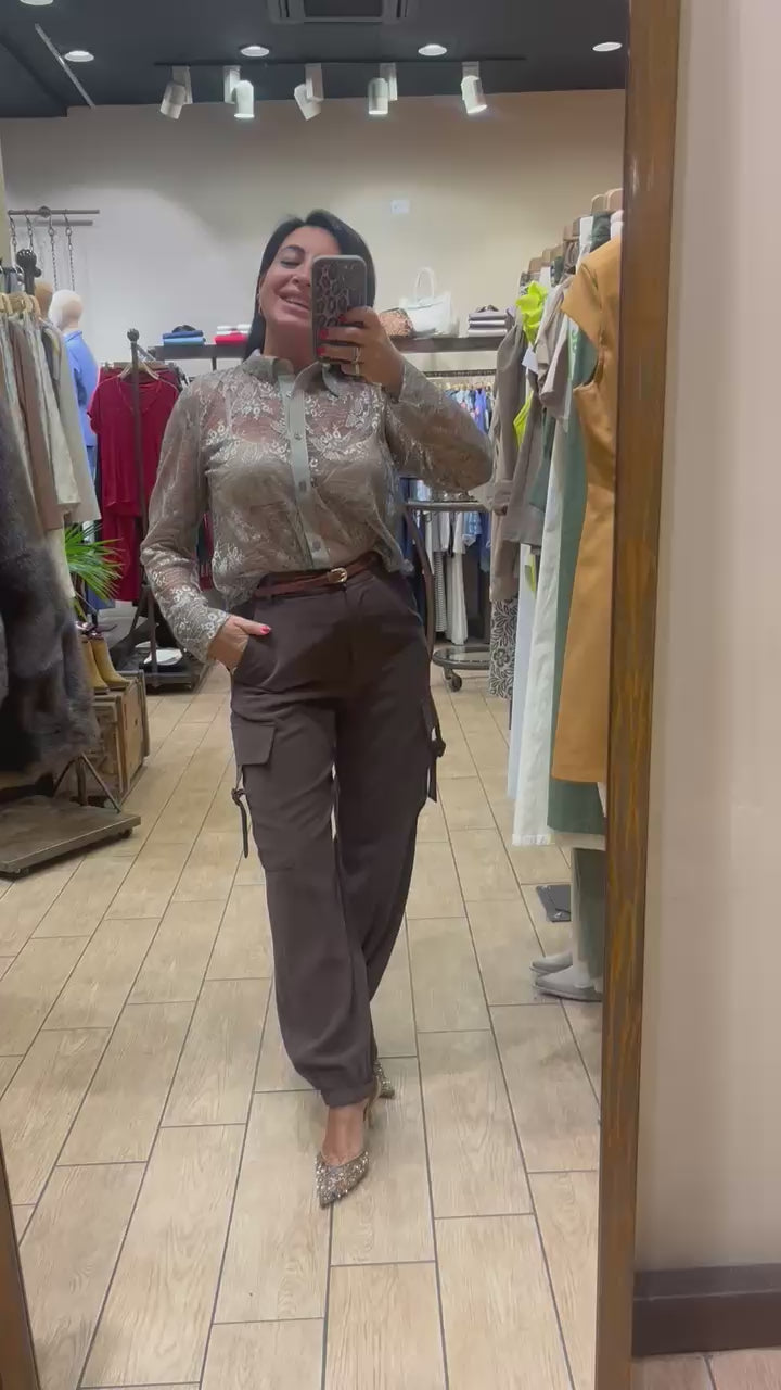 MARYLEY PANTALONE CARGO MORO