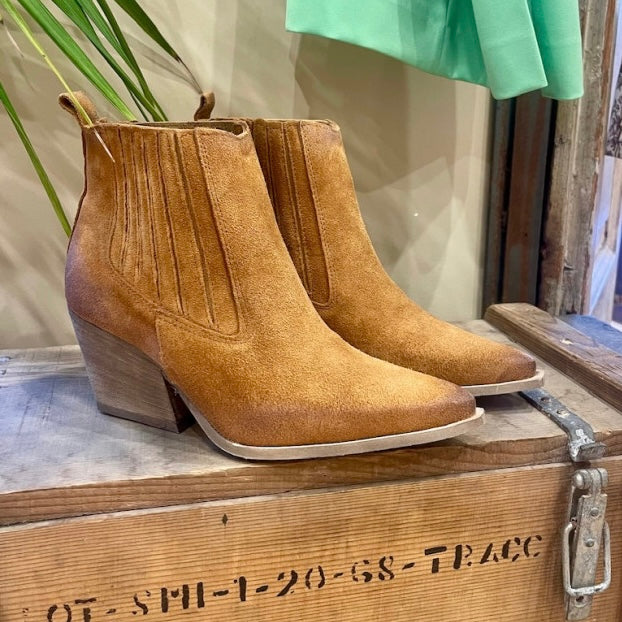 DIVINA STIVALETTO TEXANO CUOIO